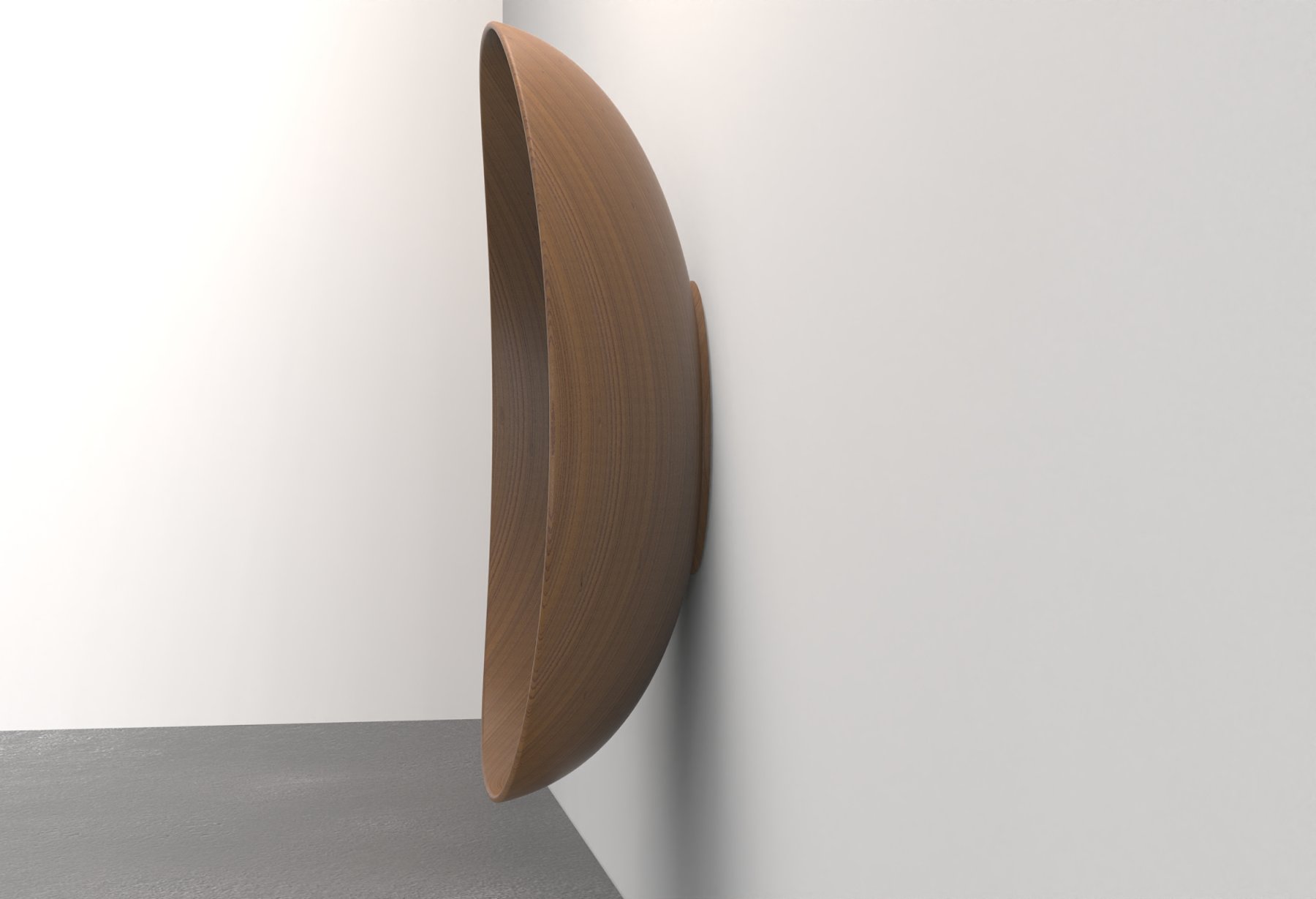 Side view of a wooden egg mirror